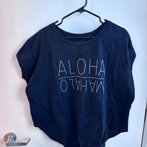 Fighting Eel Black Aloha/ Mahalo Graphic Tee